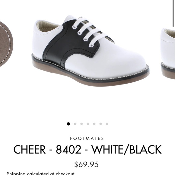 FootMates “Cheer” classic Black and White baby or toddler Dress Shoes - Picture 1 of 7